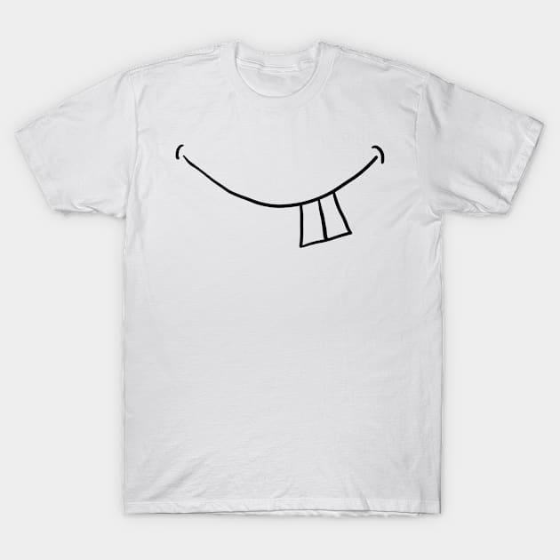 Funny Buck Tooth Face T-Shirt by AlanPhotoArt